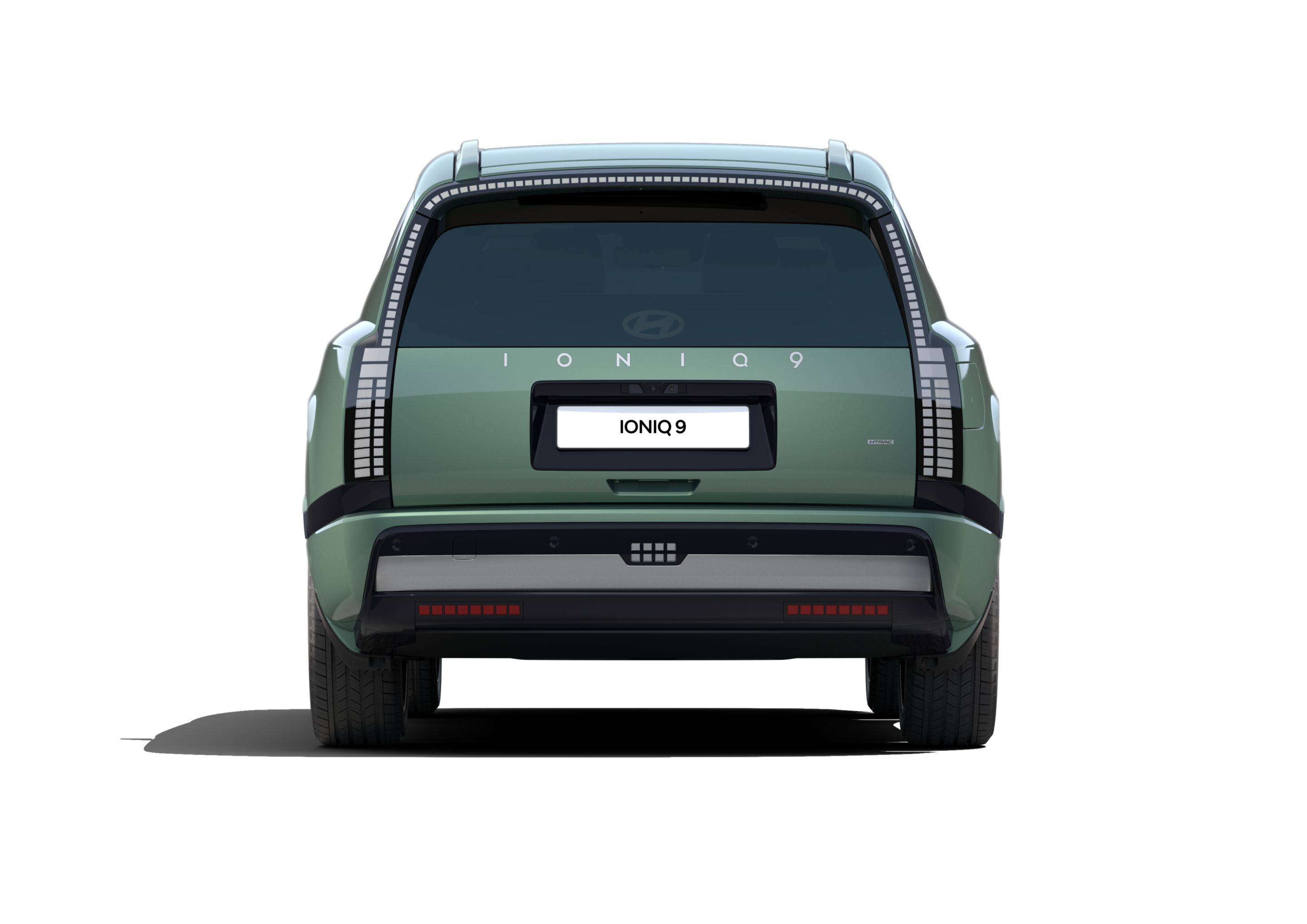 Vista trasera del Hyundai IONIQ 9 SUV eléctrico.