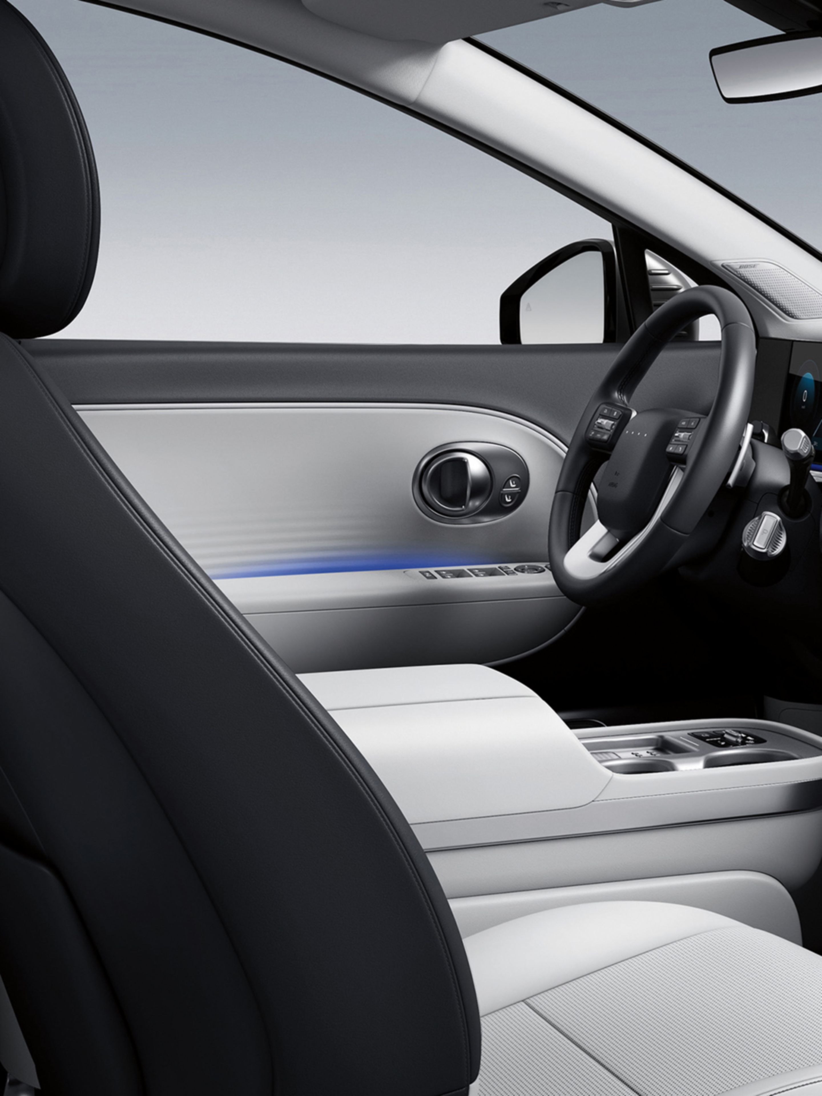 Iluminación ambiental personalizada dentro del SUV eléctrico Hyundai IONIQ 9.
